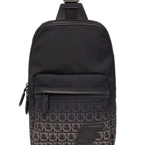 ⚠️NWT Salvatore Ferragamo Gancio Print Sling Backpack